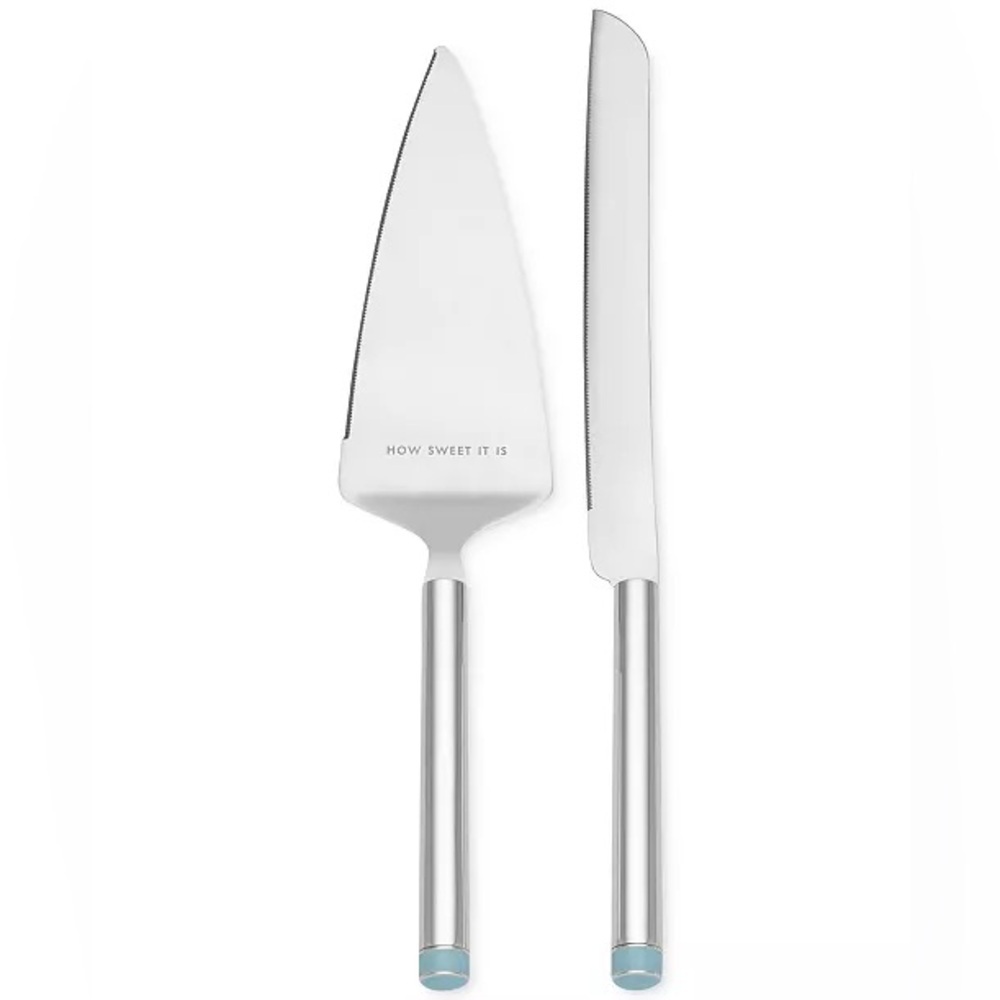 Kate Spade New York Cake Knife and Server 2-Piece Dessert Serving Set, Silver